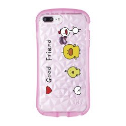 iPhone 8 Plus / 7 Plus Air Cushioned Grip Crystal Case (Pink Good Friends)
